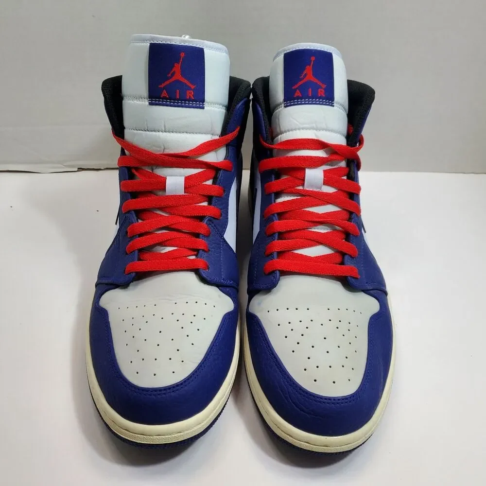 Nike Air Jordan 1 Mid SE Deep Royal Blue Black Men's 14 852542-400